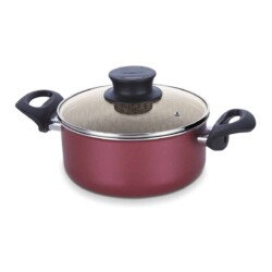 Olla Tramontina Teflon Antiadherente 24 Cm 5 Litros Roja