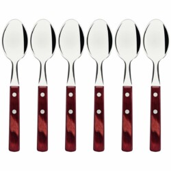 Cuchara De Mesa Tramontina Polywood Acero Inox X6 Unid