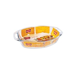 Asadera Vidrio Marinex Oval Con Asas 3200 Ml Fuente