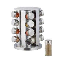 Especiero Giratorio Acero Inoxidable 16 Frascos