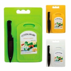 Juego De 2 Tabla De Plastico Con Cuchillo