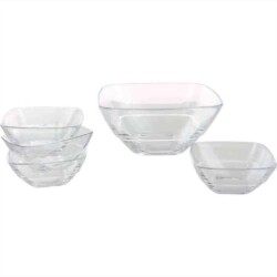 Juego De Bowls Duralex 5 Piezas Cuadre