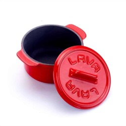 Cacerola Olla Mini Hierro Fundido Esmaltado Lava 10 Cm