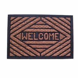 Felpudo De Coco Y Goma 60 Cm X 40 Cm X 1 Cm Welcome