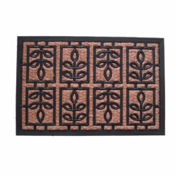 Felpudo De Coco Y Goma 60 Cm X 40 Cm X 1 Cm Hojas