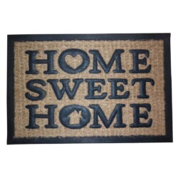 Felpudo De Coco Y Goma 60 Cm X 40 Cm X 1 Cm Home