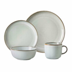 Juego De Vajilla Ceramica 16 Piezas Con Taza Organic