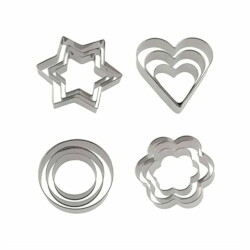 Cortante Molde De Metal X 12 Para Galletitas Con Formas