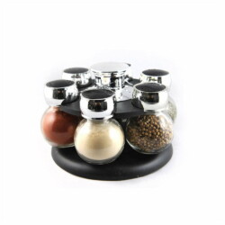 Especiero Giratorio 6 Frascos Porta Condimentos Rack Redondo