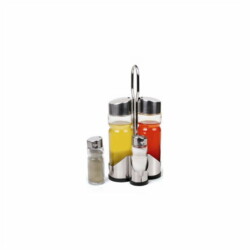 Set Condimentero Vinagre Aceite Sal Pimienta Selecta 5 Pz