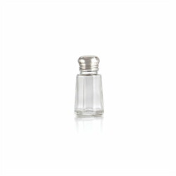 Salero Pimentero Frasco De Vidrio 3.9x8cm 35 Ml Tapa Cromada
