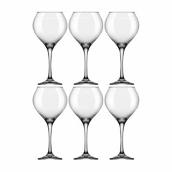 Copa De Vidrio Vino Nadir 600 Ml Prestige X6 Unid.