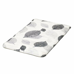 Alfombra De Baño Base Antideslizante 45 X 75 Cm Hojas