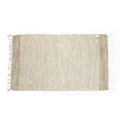 Alfombra Con Flecos 114 Cm X 69 Cm Color Natural Beige