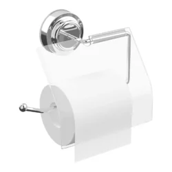 Porta Papel Higienico Soporte C/ventosa Pared En Acero Inox