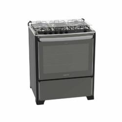 Cocina Punktal Pk-555 5 Hornallas Supergas Negra Tapa Vidrio