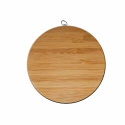 Tabla De Madera Redonda Bambu Para Pizza Carne 34 Cm