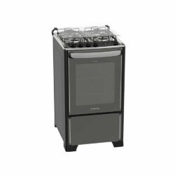 Cocina Punktal Pk-544 Supergas Negra 4 Hornallas Full Glass