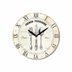 Reloj De Pared 28.8 Cm X 3.5 Cm Cubiertos Selecta