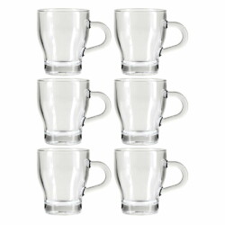 Taza De Cafe Vidrio Con Asa Mug Citinova 170 Ml X6 Unid.