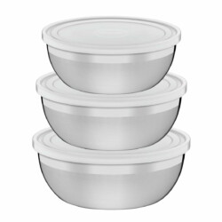 Juego De Bowls Tramontina 3 Pzs Acero Inoxtapa Plastico