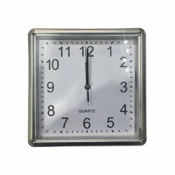 Reloj De Pared A Pila 25 Cm Cuadrado Cocina Comedor
