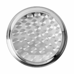 Bandeja Mozo Para Servir Redonda 35 Cm Acero Inoxidable