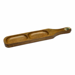 Tabla Larga Madera Para Picada 2 Diviones 62 Cm Copetinero