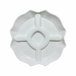 Copetinero Plato Vidrio Blanco 5 Divisiones 30 Cm Picada