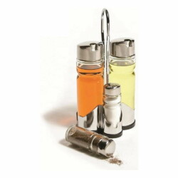 Set Condimentero Vinagre Aceite Sal Pimienta Aceitero 5 Pza