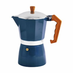 Cafetera Italiana Azul Aluminio Verena 300 Ml 6 Tazas