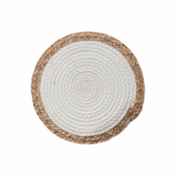 Individual Tejido Posa Plato 30 Cm Blanco/natural Selecta