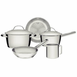 Juego De Ollas Tramontina Inducción Allegra 5 Pz Acero Inox