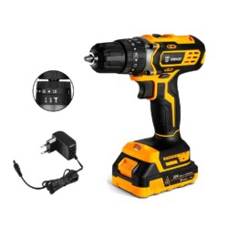 Taladro Percutor A Batería Deko Dkcd20id01-h10 10mm 42nm