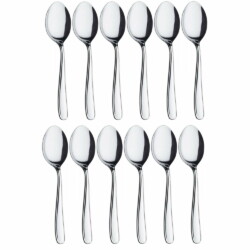 Cuchara De Postre Tramontina Acero Inox Meresias X12 Unid