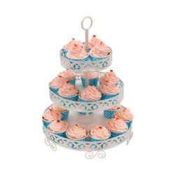 Base Soporte Porta Muffins Cupcakes Postres Metal 30 X 42 Cm