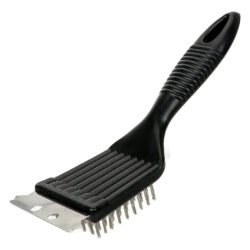 Cepillo Limpiador De Parrilla Y Pancha Cerdas Acero 21 Cm