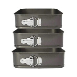 Juego De 3 Torteras Cuadradas Desmontables Antiadherente