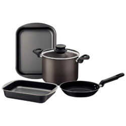 Juego Tramontina Kit Olla Sarten Asaderas 4 Piezas Teflon