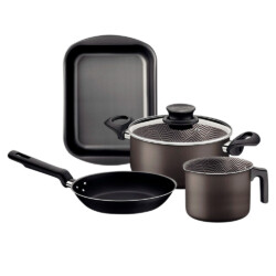 Juego Tramontina Kit Olla Sarten Asadera 4 Piezas Teflon