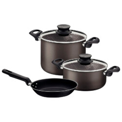 Juego Tramontina Kit Ollas Sarten Bateria 3 Piezas Teflon