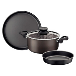 Juego Tramontina Kit Olla Asadera Tortera 3 Piezas Teflon