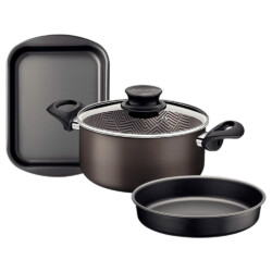 Juego Tramontina Kit Olla Asadera Tortera 3 Piezas Teflon
