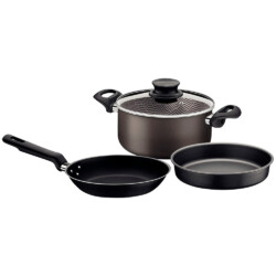 Juego Tramontina Kit Olla Asadera Sarten 3 Piezas Teflon