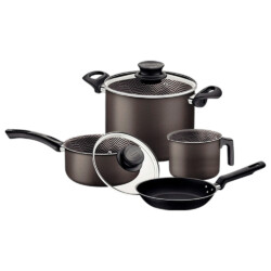 Juego Tramontina Kit Olla Sarten Hervidor 4 Piezas Teflon