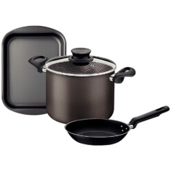 Juego Tramontina Kit Olla Asadera Sarten 3 Piezas Teflon