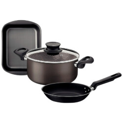 Juego Tramontina Kit Olla Asadera Sarten 3 Piezas Teflon