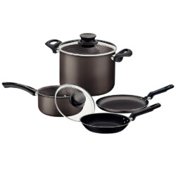 Juego Tramontina Kit Olla Sarten Panquequera 4 Piezas Teflon