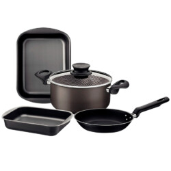 Juego Tramontina Kit Olla Sarten Asaderas 4 Piezas Teflon