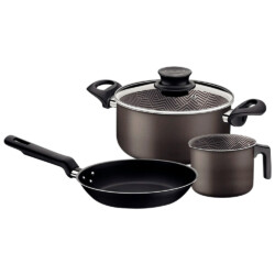 Juego Tramontina Kit Olla Sarten Hervidor 3 Piezas Teflon